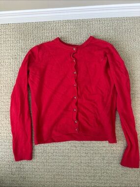 GAP Red Button-Up Cardigan Sweater
